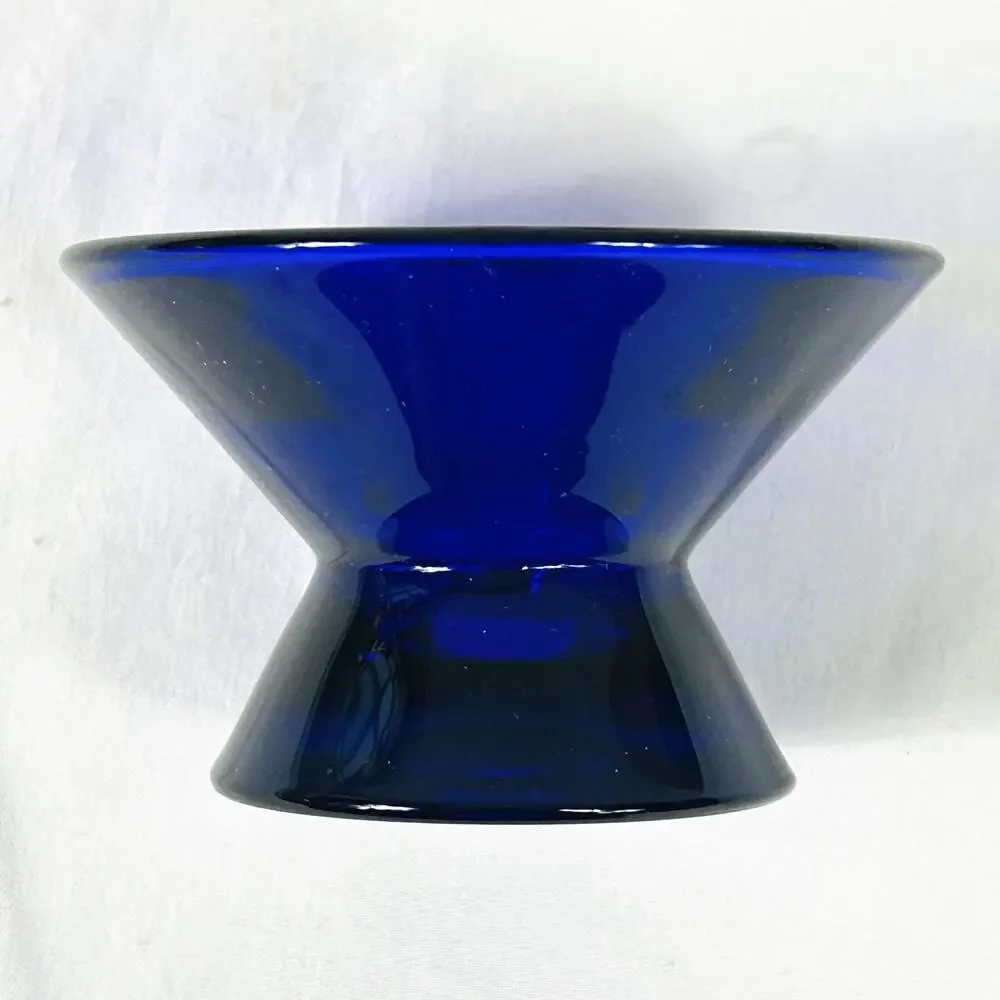 Pair of iittala Kartio Cobalt Blue Candle Holders Finland in Original Box - Picture 4 of 8
